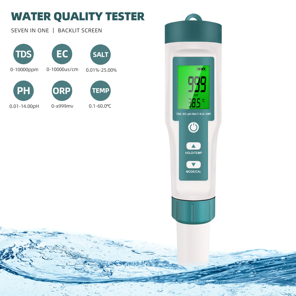 7 In 1 PH TDS EC ORP Salinitas - Ph Meter Digital Water Tester ulasan dan harga