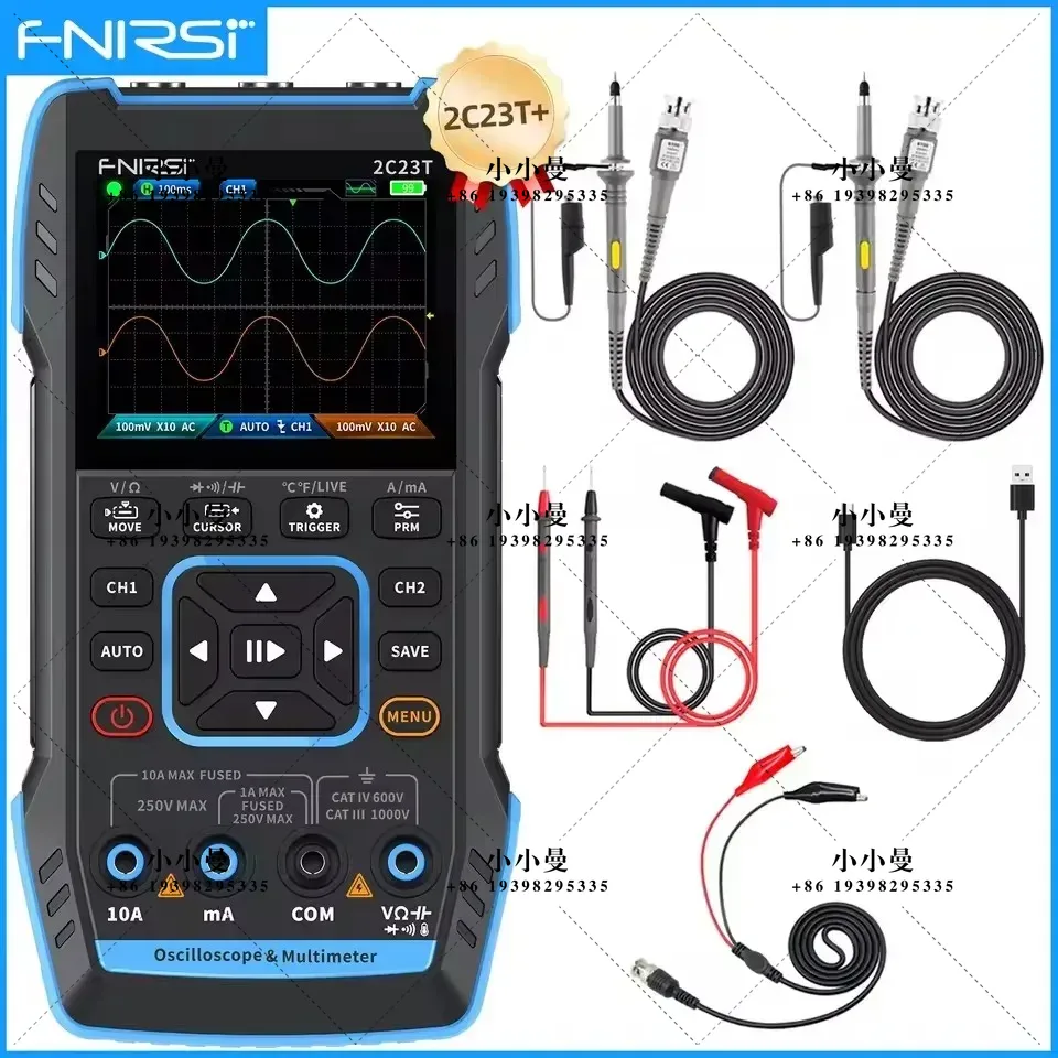 FNIRSI 2C23T10MHz, 2C53T 50MHz - Fnirsi Digital Oscilloscope Handheld ulasan dan harga